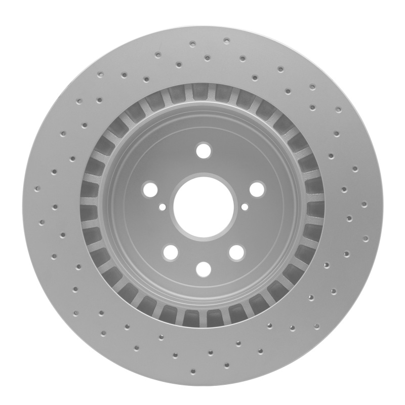 Lexus IS F Brake Rotor (1) - Rear - R1 Concepts - Drilled Carbon Alloy GeoMET - `08-`14